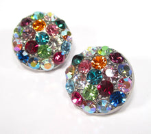 Charger l'image dans la galerie, Boucles d'oreilles à clip en strass colorés SoHo® faites à la main
