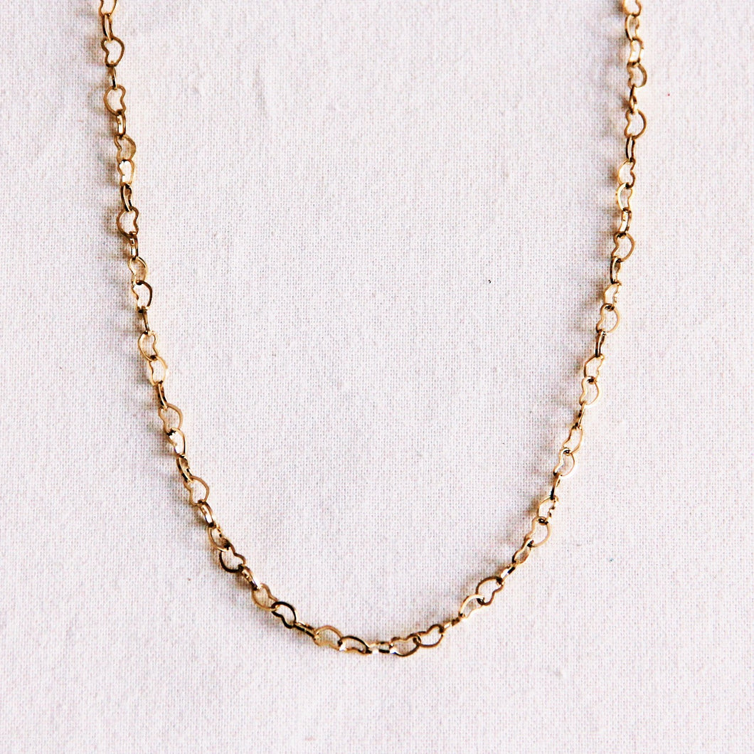 Fine heart chain necklace