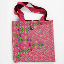 Charger l'image dans la galerie, Cabas en coton upcycling Palazzo Pitti Rose
