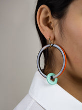 Charger l'image dans la galerie, Boucles d'oreilles Cime orange-vert
