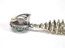 Charger l'image dans la galerie, CLIPS Barbarella – Cabochons turquoise vintage &amp; spirales argent vieilli

