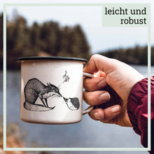 Charger l'image dans la galerie, Tasse émaillée – Renard &amp; Hérisson: 300 ml
