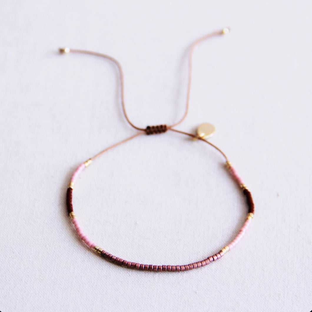 Miiuki Bracelet bordeaux/lilac/taupe