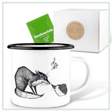 Charger l'image dans la galerie, Tasse émaillée – Renard &amp; Hérisson: 300 ml

