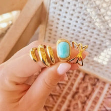 Charger l'image dans la galerie, Bague statement en acier inoxydable « spirale » - dorée
