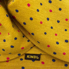 Charger l'image dans la galerie, Bandeau Twist à pois jaune en jersey de coton biologique
