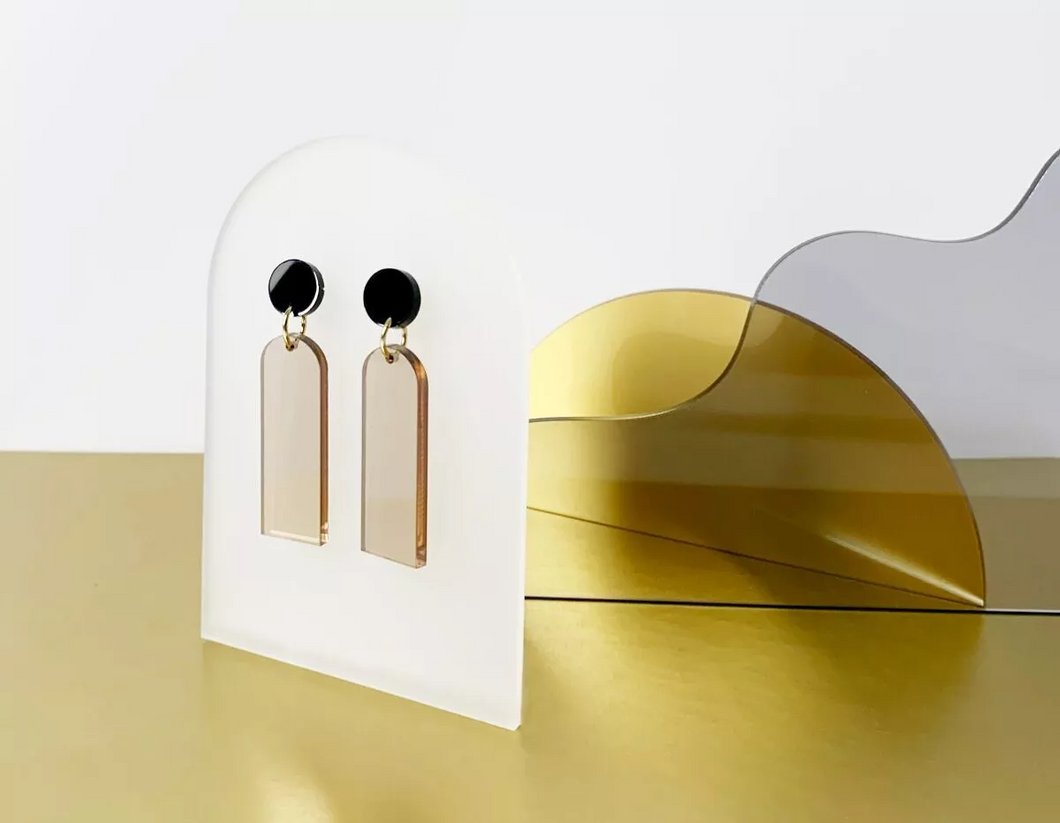 Earring Cupolas recycled Acrylic