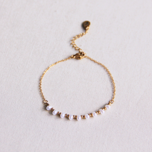 Charger l'image dans la galerie, Bracelet fin en acier inoxydable avec mini-perles et perles
