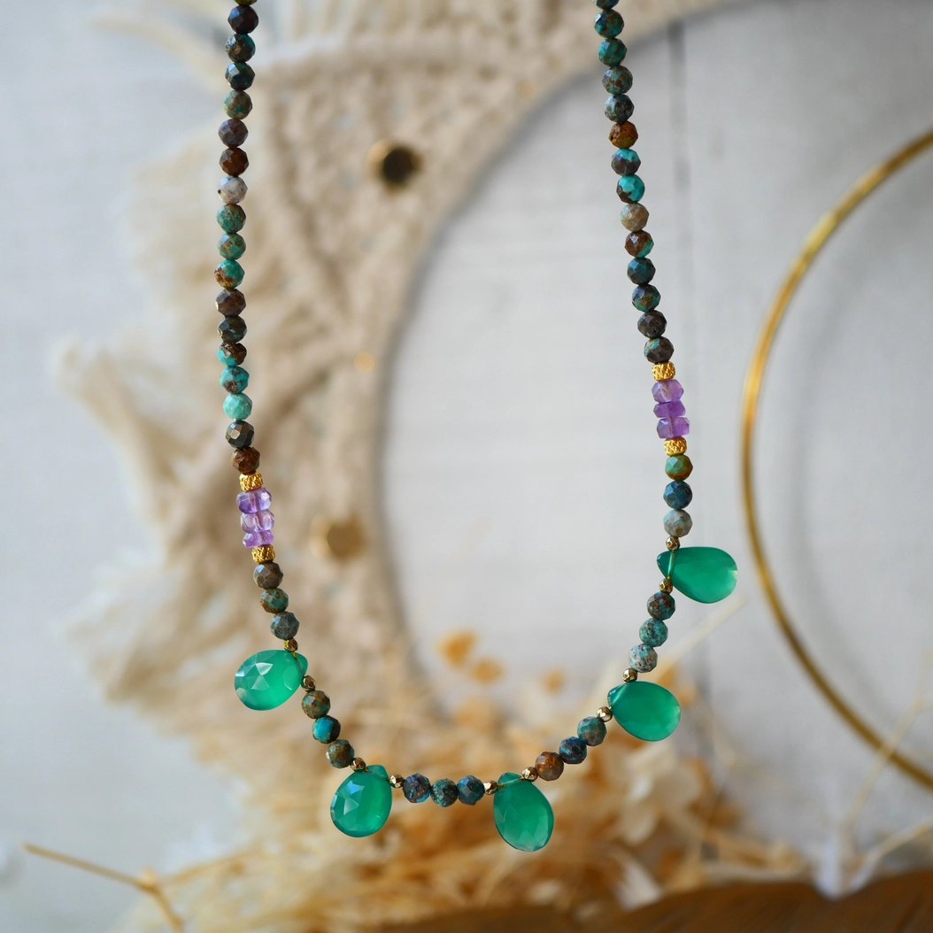 COLLIER CHANDI ONYX VERT