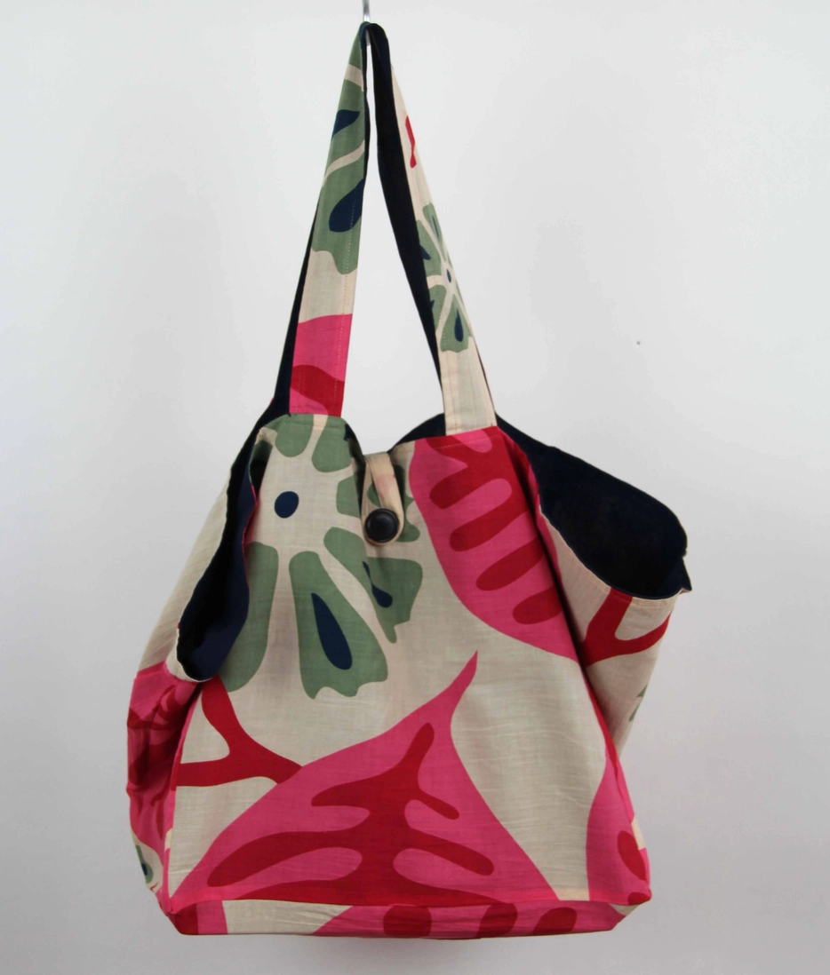 Cabas en coton upcycling Equateur Rose Pink