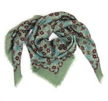 Charger l&#39;image dans la galerie, Carré Laine Agata Kaki
