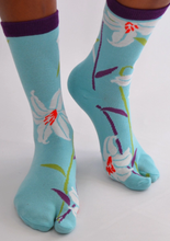 Charger l&#39;image dans la galerie, Chaussettes Tabis Lotus turquoise
