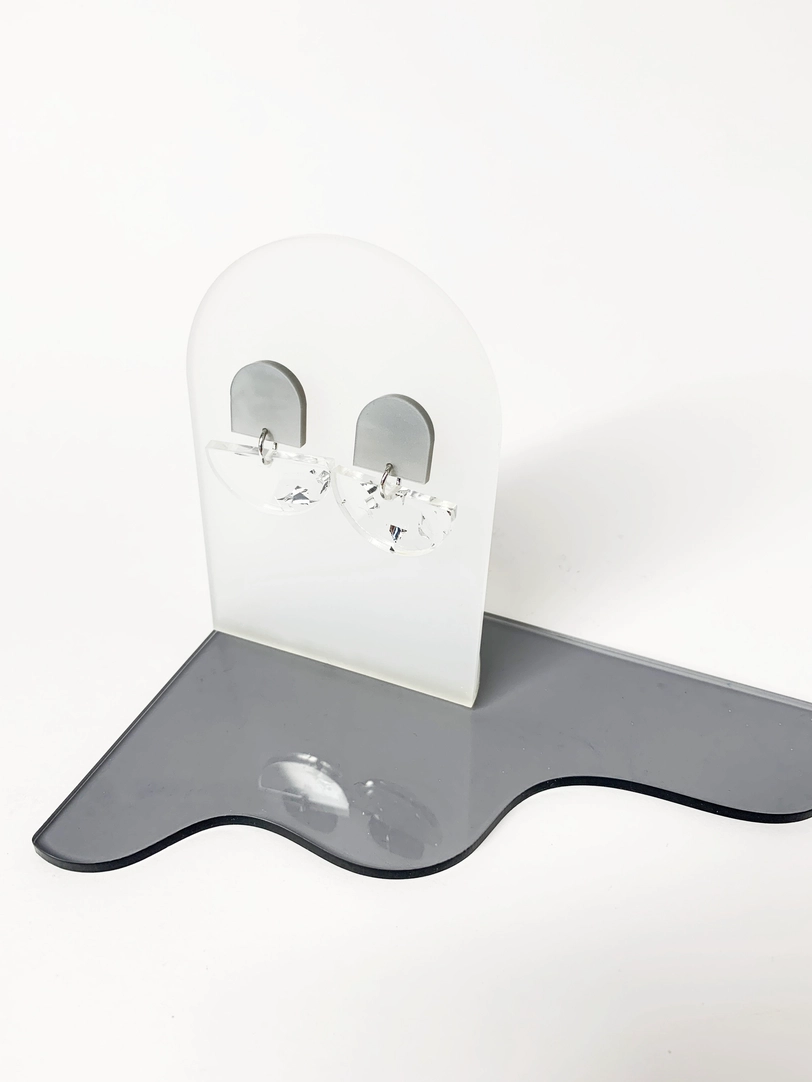 Earring Cara Silver Speckle