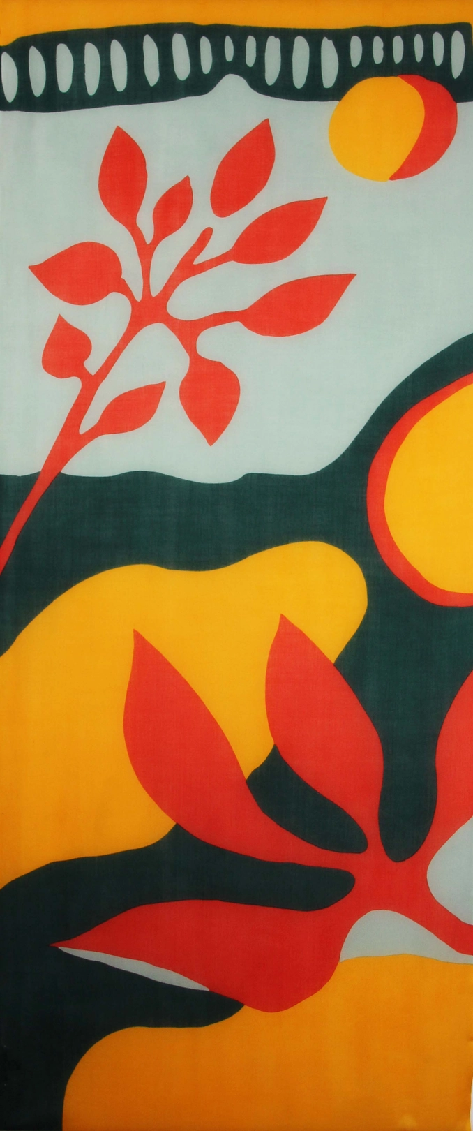 Echarpe Laine Palme Orange