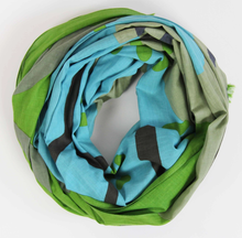 Charger l&#39;image dans la galerie, Foulard Coton Bio Cap Breton Vert Green

