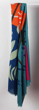 Charger l&#39;image dans la galerie, Foulard Coton Bio Cap Breton marine Navy
