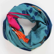Charger l&#39;image dans la galerie, Foulard Coton Bio Cap Breton marine Navy
