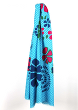 Charger l'image dans la galerie, Foulard Coton Bio Ichimatsu Bleu
