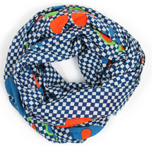 Charger l'image dans la galerie, Foulard Coton Bio Ichimatsu Orange
