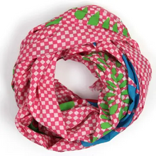 Charger l'image dans la galerie, Foulard Coton Bio Ichimatsu Rose
