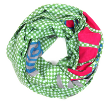 Charger l'image dans la galerie, Foulard Coton Bio Ichimatsu Vert
