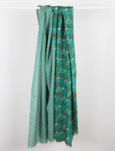Charger l'image dans la galerie, Foulard Coton Bio Kohana Turquoise
