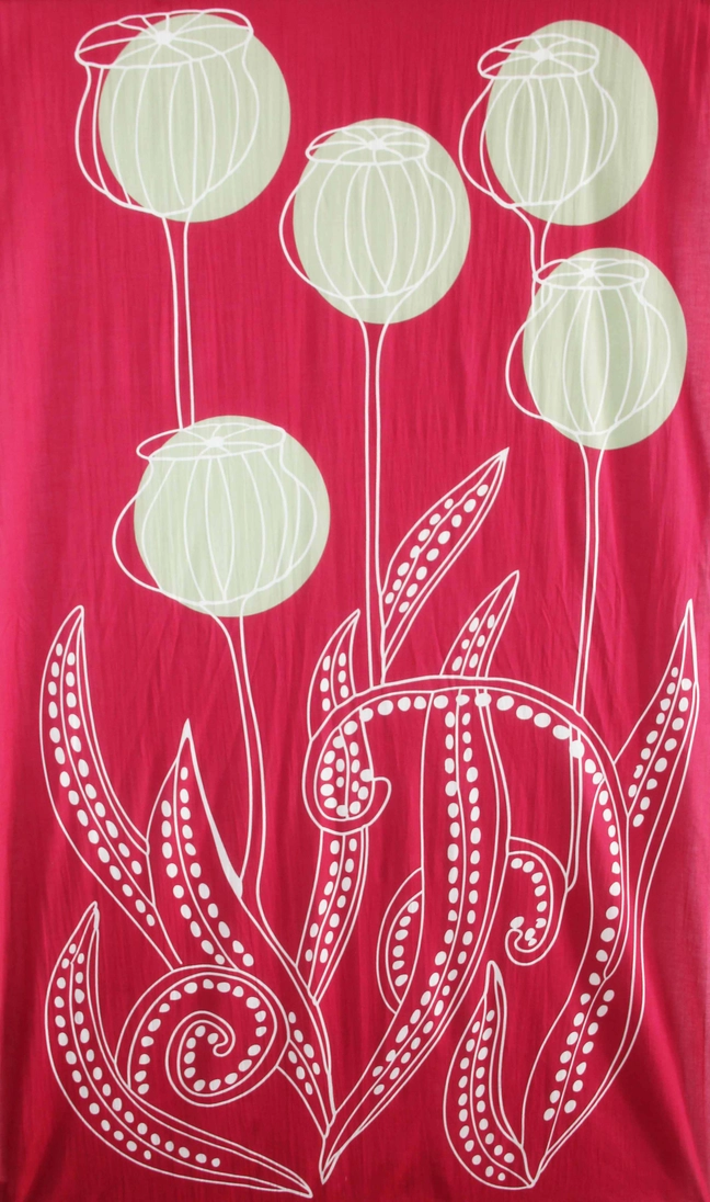 Foulard Coton Bio Mekong Bordeaux