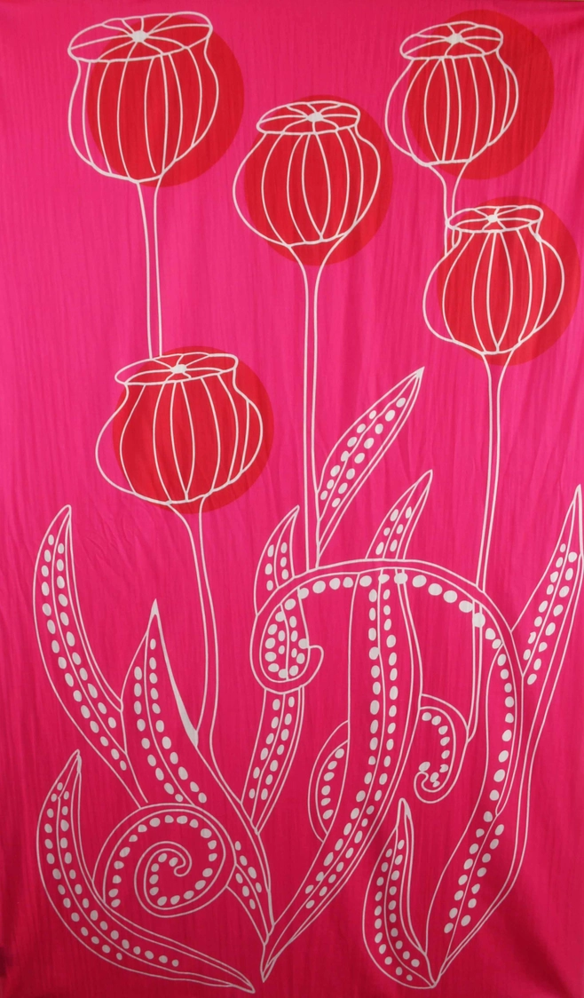 Foulard Coton Bio Mekong Fuchsia