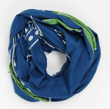 Charger l&#39;image dans la galerie, Foulard Coton Bio Mekong Marine Navy
