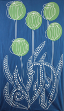 Charger l&#39;image dans la galerie, Foulard Coton Bio Mekong Marine Navy
