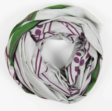 Charger l&#39;image dans la galerie, Foulard Coton Bio Mekong Prune Purple
