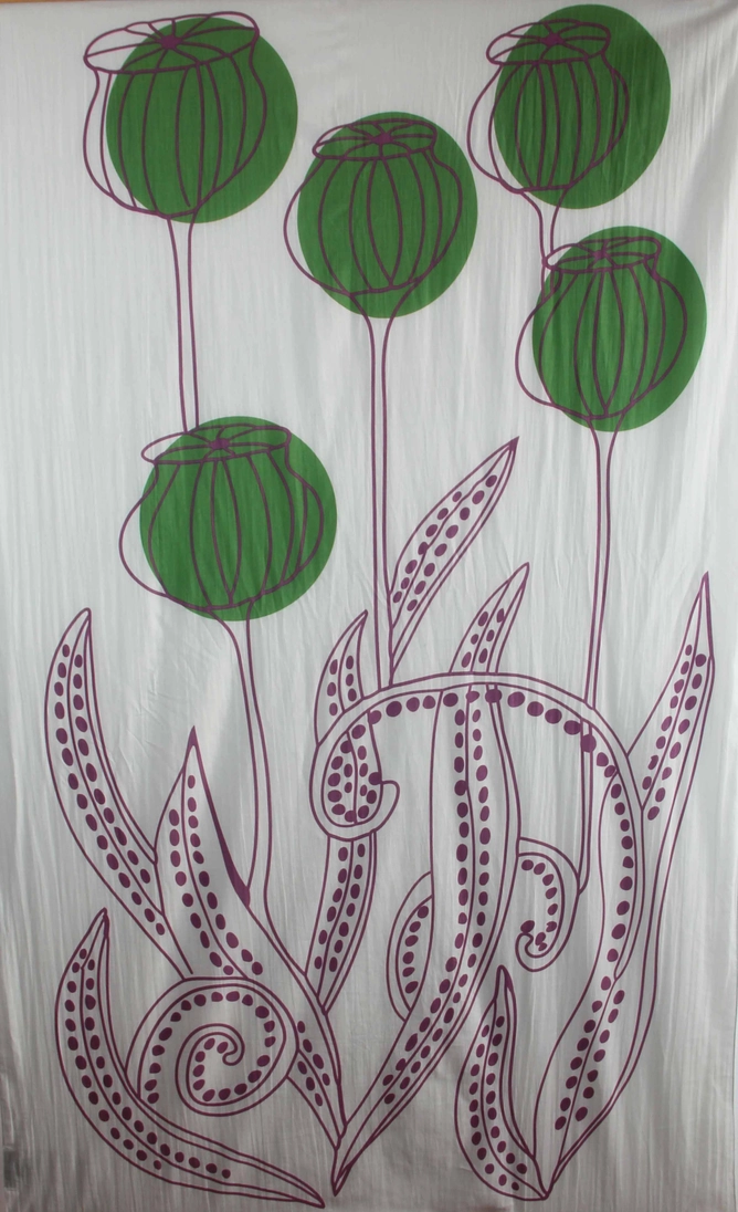 Foulard Coton Bio Mekong Prune Purple
