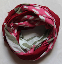 Charger l&#39;image dans la galerie, Foulard Coton Bio Onirique Rouge Red
