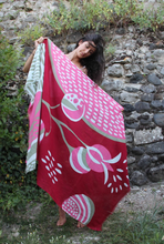 Charger l&#39;image dans la galerie, Foulard Coton Bio Onirique Rouge Red
