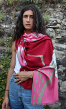 Charger l&#39;image dans la galerie, Foulard Coton Bio Onirique Rouge Red
