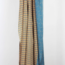 Charger l'image dans la galerie, Foulard Coton Bio Pivoine Bleu
