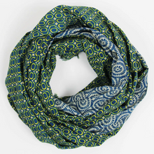 Charger l'image dans la galerie, Foulard Coton Bio Pivoine Marine
