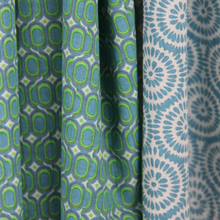 Charger l'image dans la galerie, Foulard Coton Bio Pivoine Turquoise
