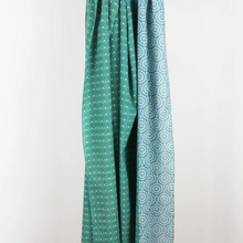 Charger l'image dans la galerie, Foulard Coton Bio Pivoine Turquoise
