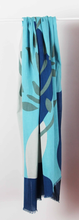 Charger l&#39;image dans la galerie, Foulard Coton Bio Sycomore Bleu Blue

