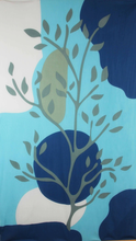 Charger l&#39;image dans la galerie, Foulard Coton Bio Sycomore Bleu Blue
