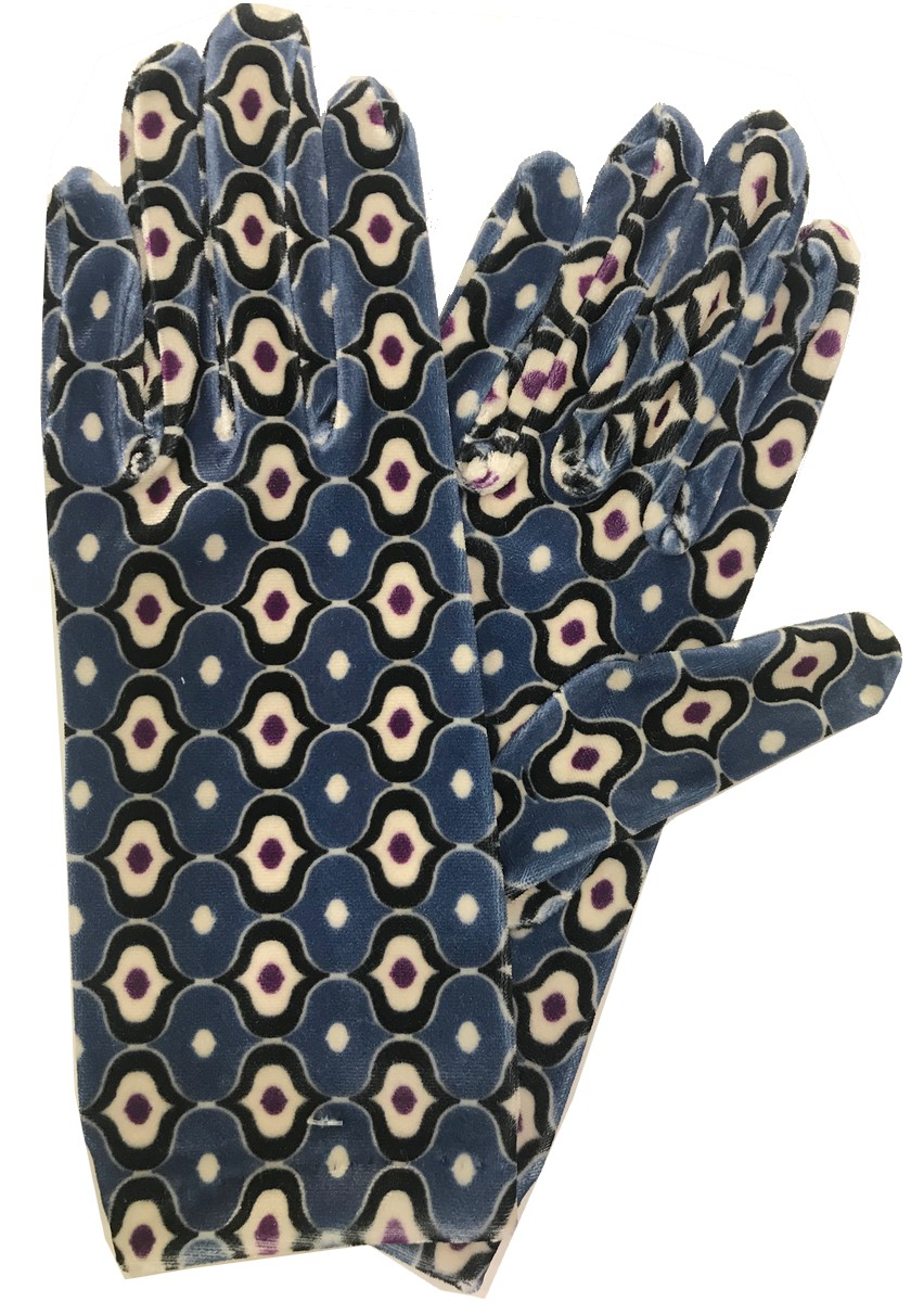 Gants Femme Velours Olivia Bleu