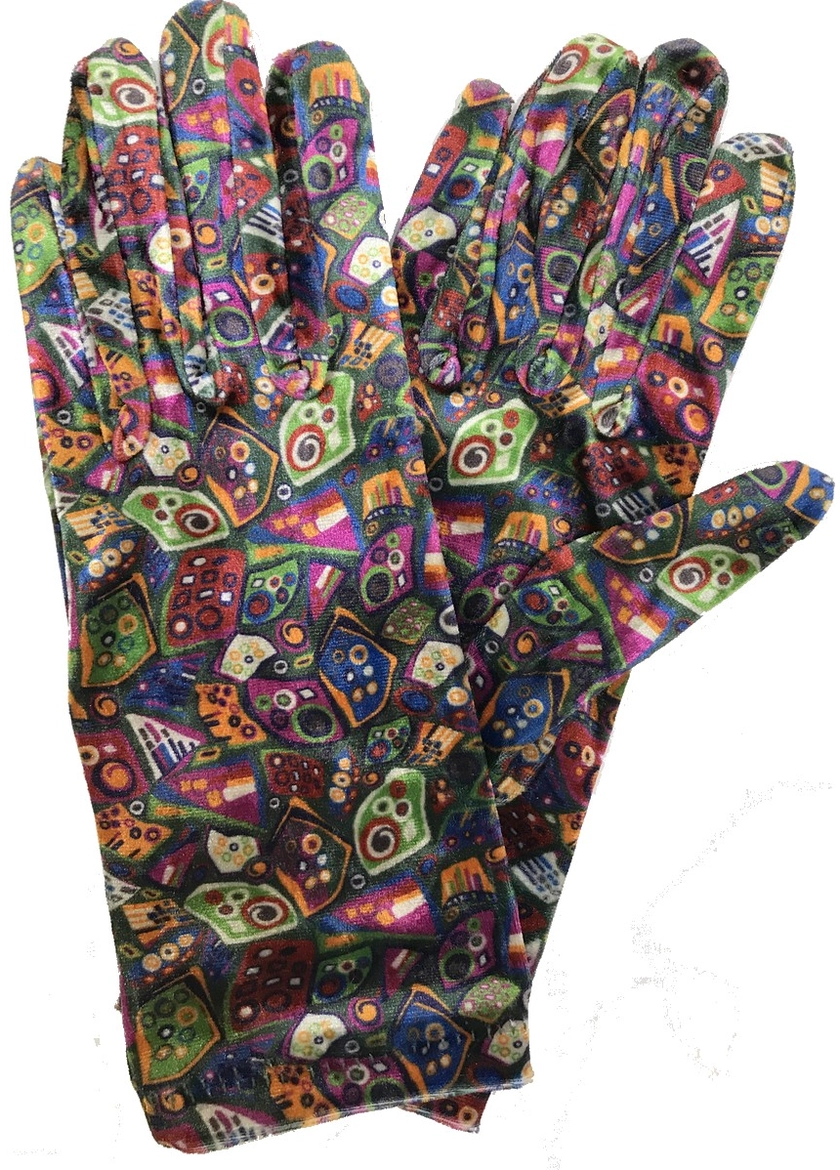 Gants femme Velours Fantasmino Bleu