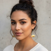 Charger l'image dans la galerie, Ginkgo - boucles d'oreilles pendantes

