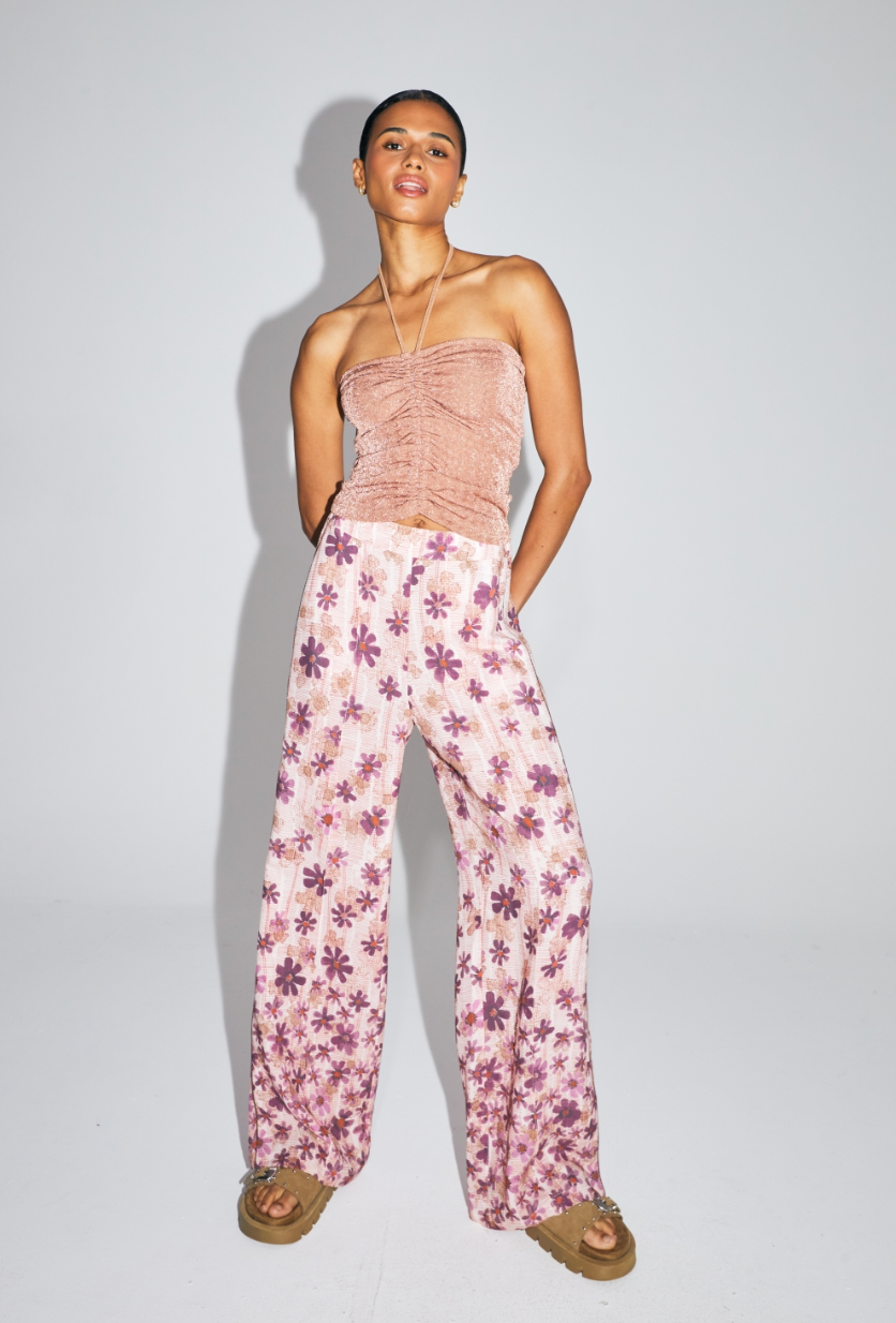Le Pantalon Max, imprimé bloom fall fabriqué en Italie