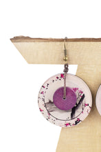 Charger l&#39;image dans la galerie, Boucles d&#39;oreilles AKINA avec reproduction de Koson et Hokusai
