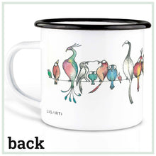 Charger l'image dans la galerie, Tasse émaillée – Parade d'oiseaux: 300 ml
