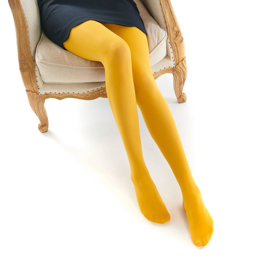 Collant 50 Deniers Opaques Coloris Moutarde