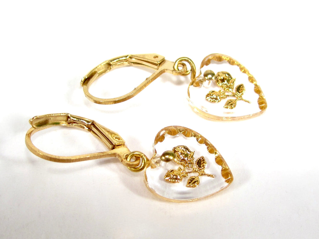Boucles d'oreilles cœur rose doux