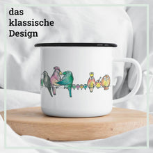 Charger l'image dans la galerie, Tasse émaillée – Parade d'oiseaux: 300 ml
